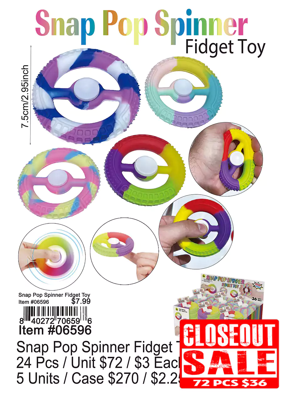 Snap Pop Spinner Fidget toy (CL)